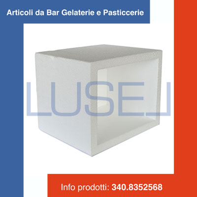 (z1) PZ 1 SCATOLA PORTA ALIMENTI 26 x 22 x20 RETTANGOLARE PER L'ASPORTO DI ALIMENTI FREDDI E CALDI